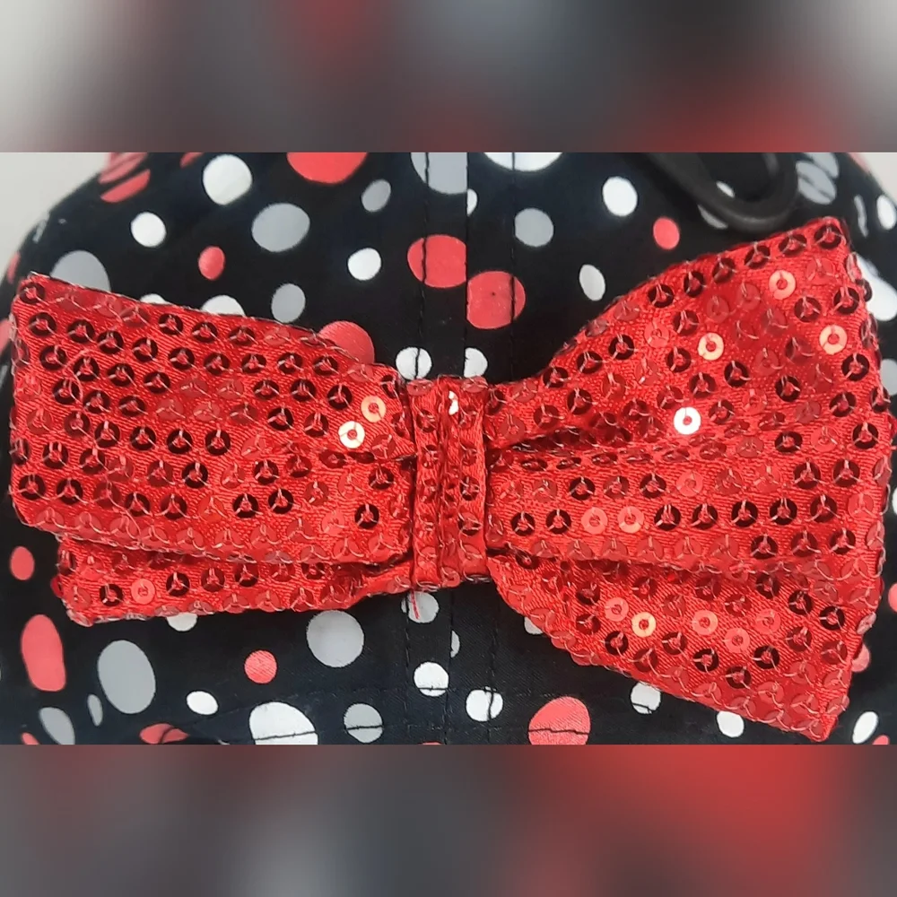 Disney Parks Minnie Mouse Youth Hat Glitter Sequin Bow Always Be You Cap Black